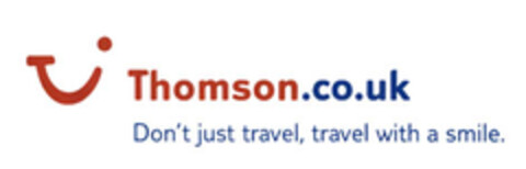 Thomson.co.uk Don´t just travel, travel with a smile. Logo (EUIPO, 03/15/2007)