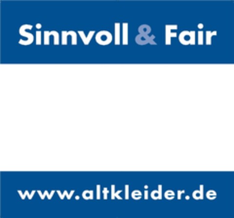 Sinnvoll & Fair www.altkleider.de Logo (EUIPO, 22.03.2012)