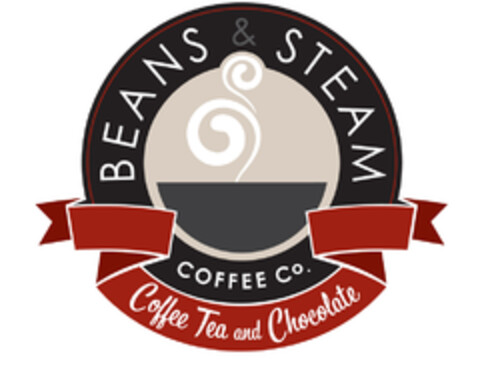 BEANS & STEAM COFFEE CO. COFFEE TEA AND CHOCOLATE Logo (EUIPO, 01/13/2014)