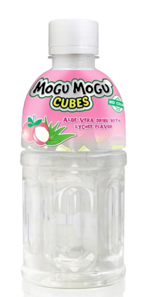 MOGU MOGU CUBES ALOE VERA DRINK WITH LYCHEE FLAVOR Logo (EUIPO, 04/24/2014)