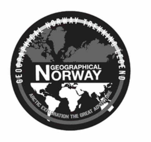 GEOGRAPHICAL NORWAY GEOGRAPHICAL NORWAY TREKKING LEGEND ARCTIC EXPLORATION THE GREAT ADVENTURE Logo (EUIPO, 04/04/2019)