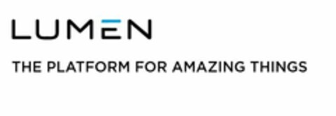 LUMEN THE PLATFORM FOR AMAZING THINGS Logo (EUIPO, 06/08/2021)