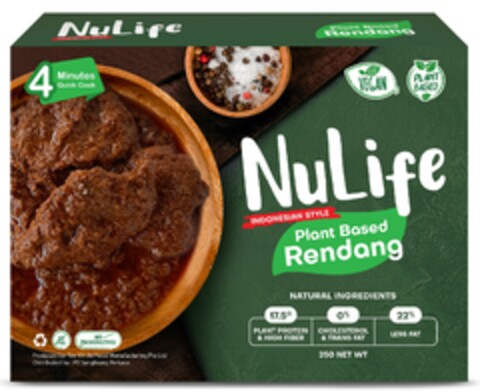 NULIFE Plant Based Rendang Logo (EUIPO, 01/27/2022)