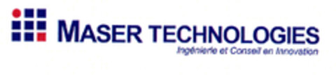 MASER TECHNOLOGIES Ingenierie et Conseil en Innovation Logo (EUIPO, 23.06.2008)