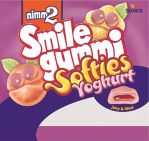 nimm 2 Smilegummi Softies Yoghurt juicy & filled Logo (EUIPO, 11.07.2016)