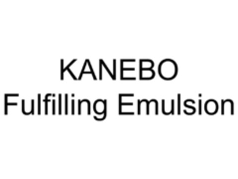 KANEBO Fulfilling Emulsion Logo (EUIPO, 04.08.2016)