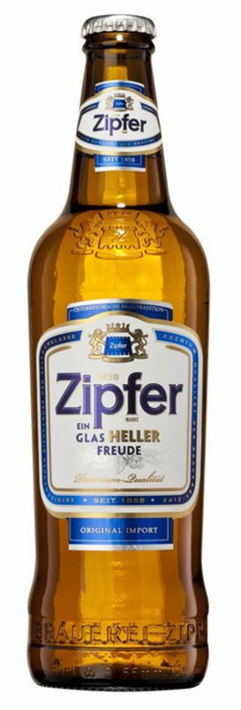 ZIPFER EIN GLAS HELLER FREUDE Logo (EUIPO, 29.12.2017)