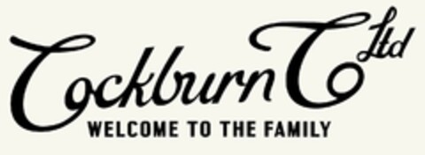 COCKBURN CO LTD WELCOME TO THE FAMILY Logo (EUIPO, 03/15/2019)