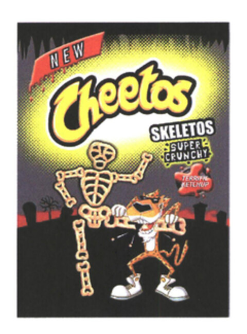 Cheetos NEW SKELETOS SUPER CRUNCHY TERRIFIC KETCHUP Logo (EUIPO, 04.07.2003)