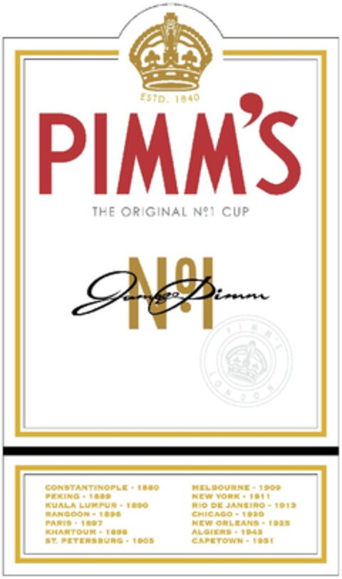 PIMM'S Nº1 Logo (EUIPO, 17.10.2007)