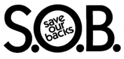 S.O.B. save our backs Logo (EUIPO, 01.09.1997)