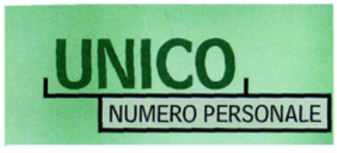 UNICO NUMERO PERSONALE Logo (EUIPO, 28.09.1999)