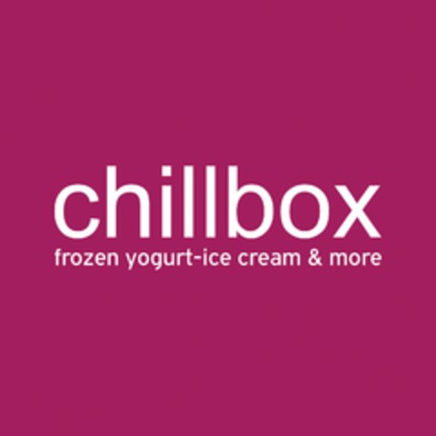 chillbox frozen yogurt-ice cream & more Logo (EUIPO, 09.05.2013)