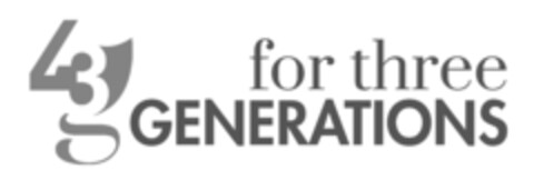 43g for three generations Logo (EUIPO, 12.10.2016)