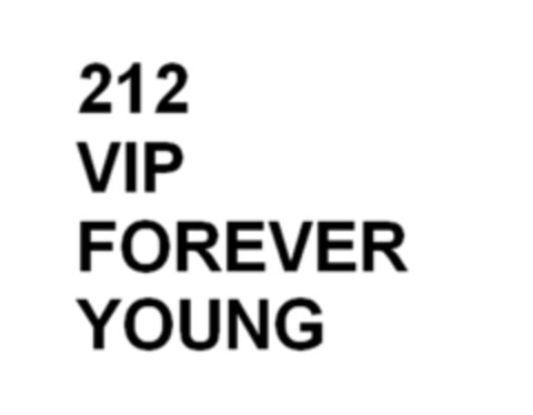 212 VIP FOREVER YOUNG Logo (EUIPO, 18.12.2018)