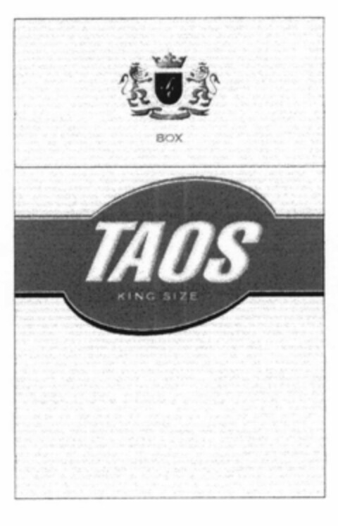 BOX TAOS KING SIZE Logo (EUIPO, 02/06/2001)