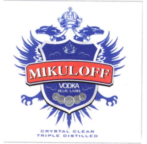 MIKULOFF VODKA BLUE LABEL Logo (EUIPO, 23.04.2007)