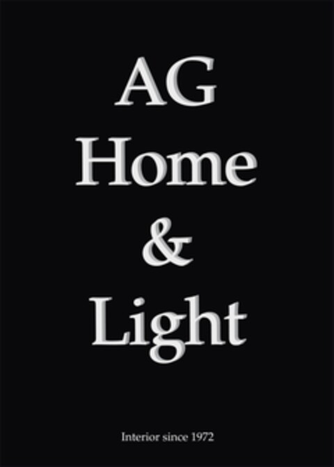 AG Home & Light Interior since 1972 Logo (EUIPO, 10/05/2016)