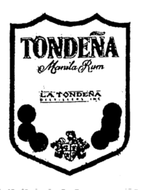 TONDEÑA Manila Rum LA TONDEÑA Logo (EUIPO, 12.12.1996)