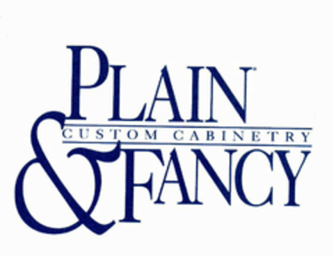PLAIN & FANCY CUSTOM CABINETRY Logo (EUIPO, 11.11.1997)