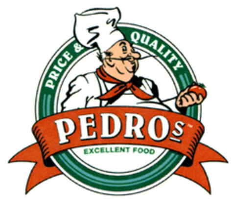 PRICE & QUALITY PEDROS EXCELLENT FOOD Logo (EUIPO, 06/04/2004)