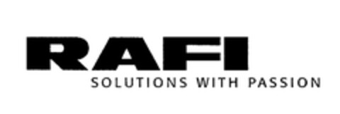 RAFI SOLUTIONS WITH PASSION Logo (EUIPO, 01.04.2005)