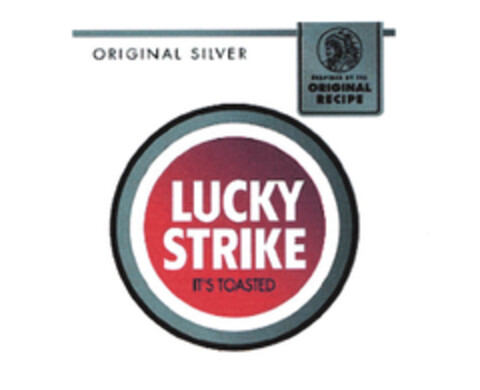 LUCKY STRIKE IT'S TOASTED ORIGINAL SILVER Logo (EUIPO, 09/12/2006)