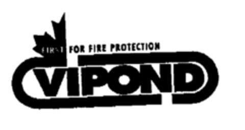 FIRST FOR FIRE PROTECTION VIPOND Logo (EUIPO, 01.04.1996)