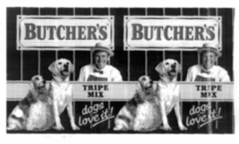 BUTCHER'S TRIPE MIX dogs love it! Logo (EUIPO, 12/24/1999)