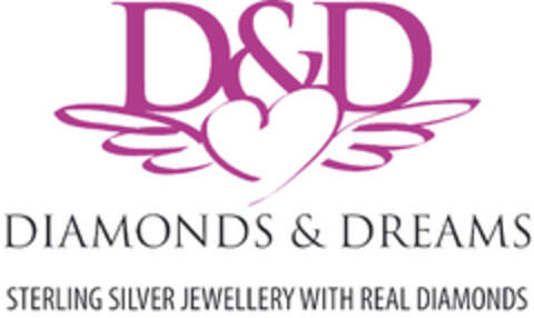 D&D DIAMONDS & DREAMS STERLING SILVER JEWELLERY WITH REAL DIAMONDS Logo (EUIPO, 20.11.2006)