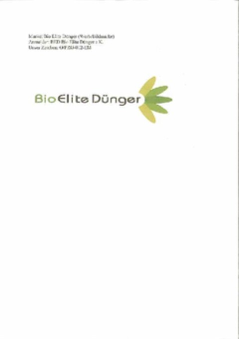 Bio Elite Dünger Logo (EUIPO, 01.06.2010)