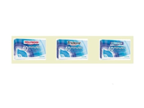 Hollywood 40 minutes de fraîcheur
Trident 40 minutes of freshness
Stimorol 40 minutes of freshness Logo (EUIPO, 06/22/2012)