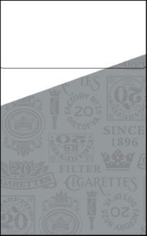 FILTER CIGARETTES FACTORY No. 25 20 DIST. OF VA. U.S. I.R. CIGARETTES CLASS A 20 SINCE 1896 CIGARETTES FILTER KS 20 Logo (EUIPO, 27.09.2017)