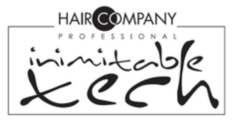 HAIR COMPANY PROFESSIONAL INIMITABLE TECH Logo (EUIPO, 11/12/2018)