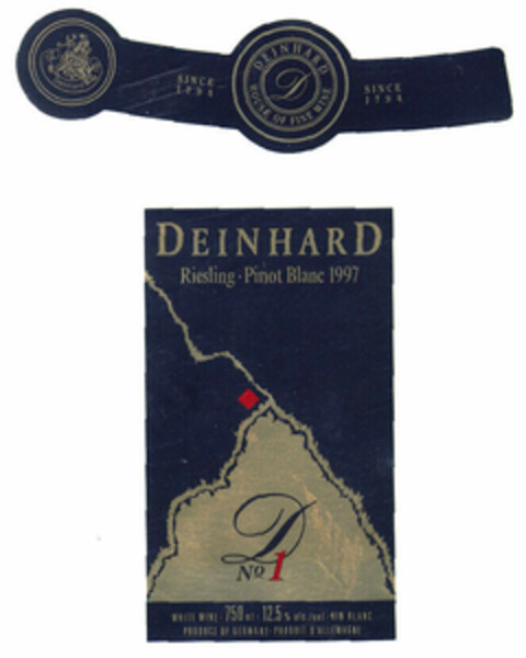 DEINHARD Riesling - Pinot Blanc 1997 D Nº 1 Logo (EUIPO, 15.02.1999)