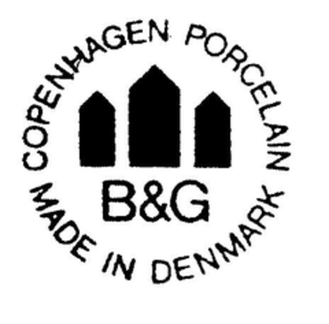 B&G COPENHAGEN PORCELAIN MADE IN DENMARK Logo (EUIPO, 09/14/2000)