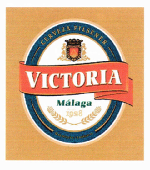 VICTORIA CERVEZA PILSENER Malaga 1928 Logo (EUIPO, 03/22/2002)