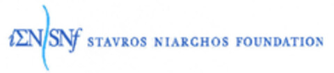 SNF STAVROS NIARCHOS FOUNDATION Logo (EUIPO, 13.07.2009)