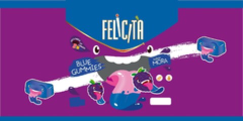 FELICITA COLOREA TU LENGUA BLUE GUMMIES sabor MORA Logo (EUIPO, 11.07.2018)