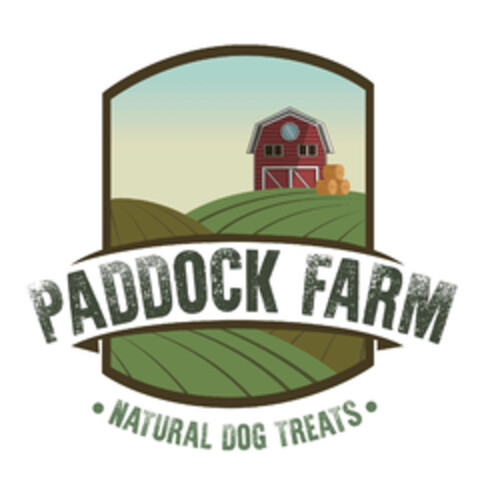 PADDOCK FARM  NATURAL DOG TREATS Logo (EUIPO, 05.05.2022)