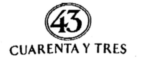 43 CUARENTA Y TRES Logo (EUIPO, 01.04.1996)