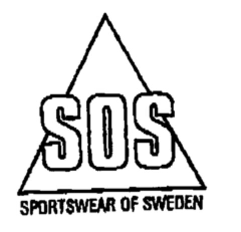 SOS SPORTSWEAR OF SWEDEN Logo (EUIPO, 09/26/1996)