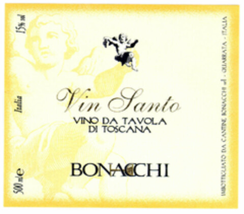 Vin Santo VINO DA TAVOLA DI TOSCANA BONACCHI 500 ml e Italia 15% vol IMBOTTIGLIATO DA CANTINE BONACCHI srl - QUARRATA - ITALIA Logo (EUIPO, 26.11.1998)