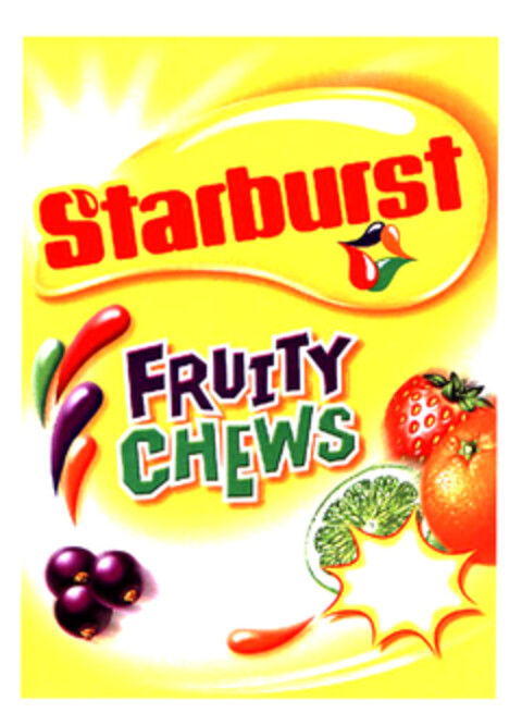 Starburst Fruity Chews Logo (EUIPO, 22.08.2003)