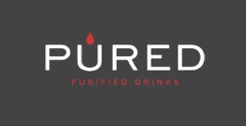 PURED PURIFIED DRINKS Logo (EUIPO, 15.06.2017)