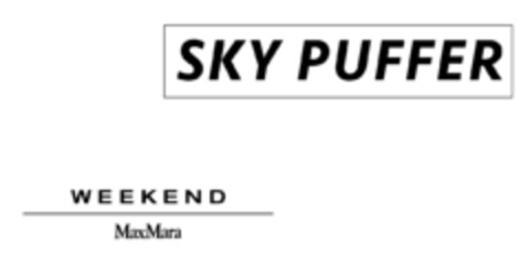 SKY PUFFER WEEKEND MaxMara Logo (EUIPO, 03/05/2019)