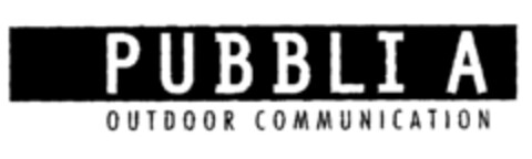 PUBBLI A OUTDOOR COMMUNICATION Logo (EUIPO, 18.10.2000)