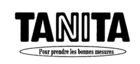 TANITA Pour prendre les bonnes mesures Logo (EUIPO, 04.04.2003)