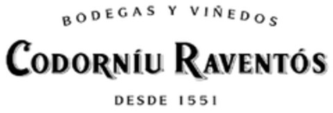 Bodegas y Viñedos CODORNÍU RAVENTÓS desde 1551 Logo (EUIPO, 16.11.2012)