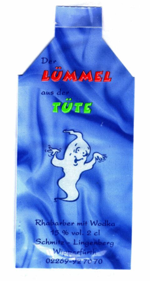 Der LÜMMEL aus der TÜTE Rhabarber mit Wodka 15% vol. 2 cl Schmitz - Lingenberg Wipperfürth 02269-927070 Logo (EUIPO, 20.04.1998)